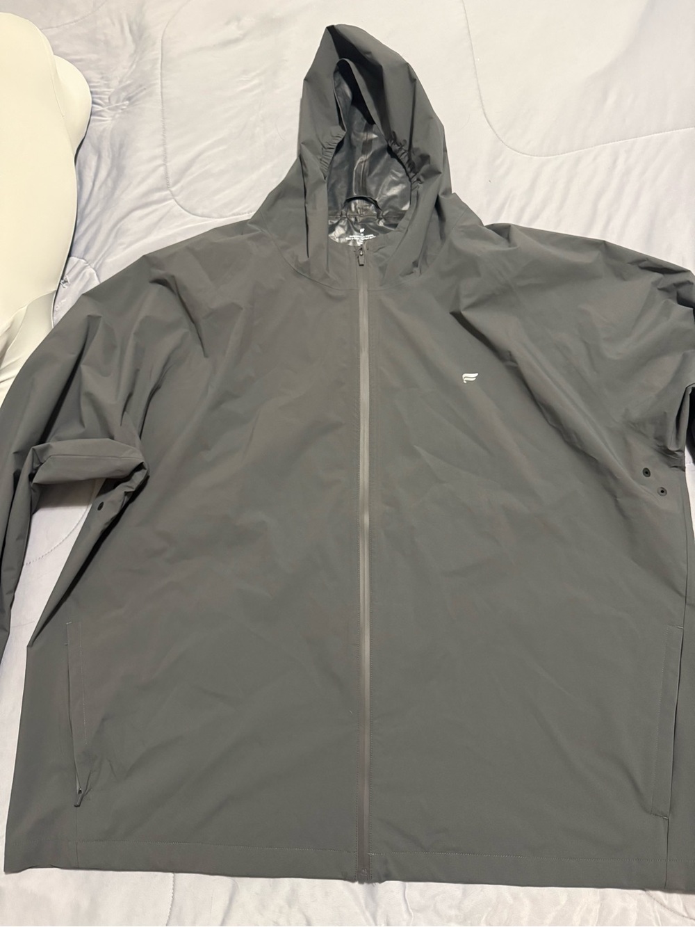 Fabletics Men's Hooded Raincoat - Onyx